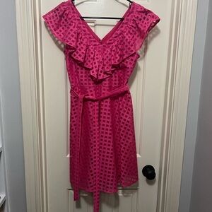 Pink Mini Ruffled Dress